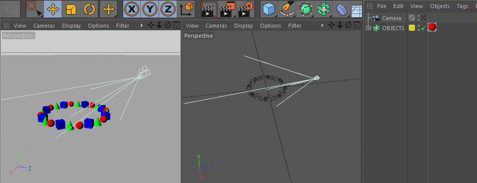Working with Cameras in Cinema 4d - camera navigation.gif