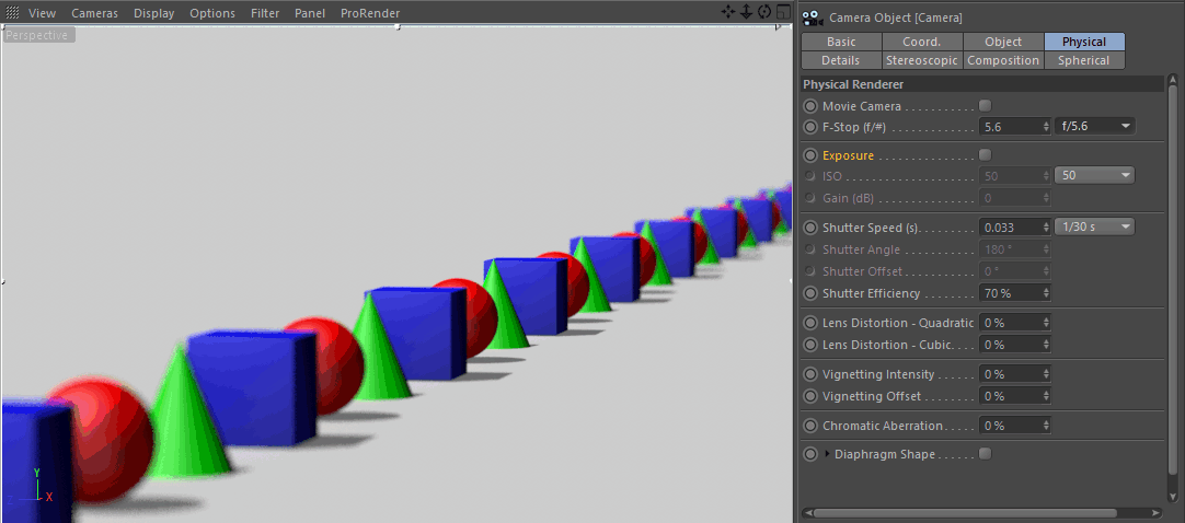Working with Cameras in Cinema 4d - exposure.gif