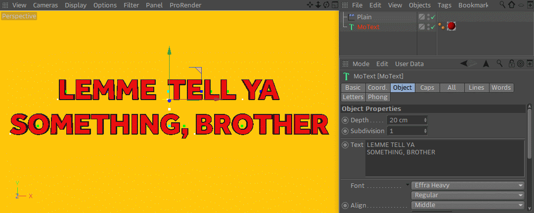 How to Create 3D Text in Cinema 4D -MoText.gif