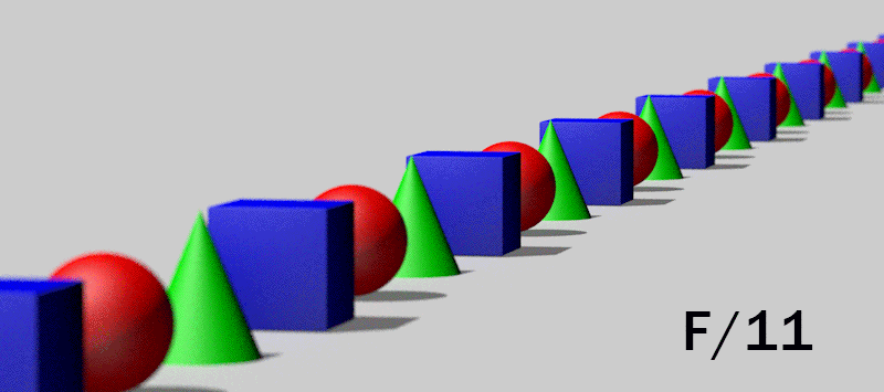 Working with Cameras in Cinema 4d - Depth of Field DOF.gif